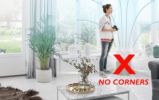 air purifiers should not be placed near corners and tight spaces
