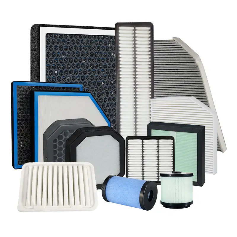 Collection of various automotive air filters.