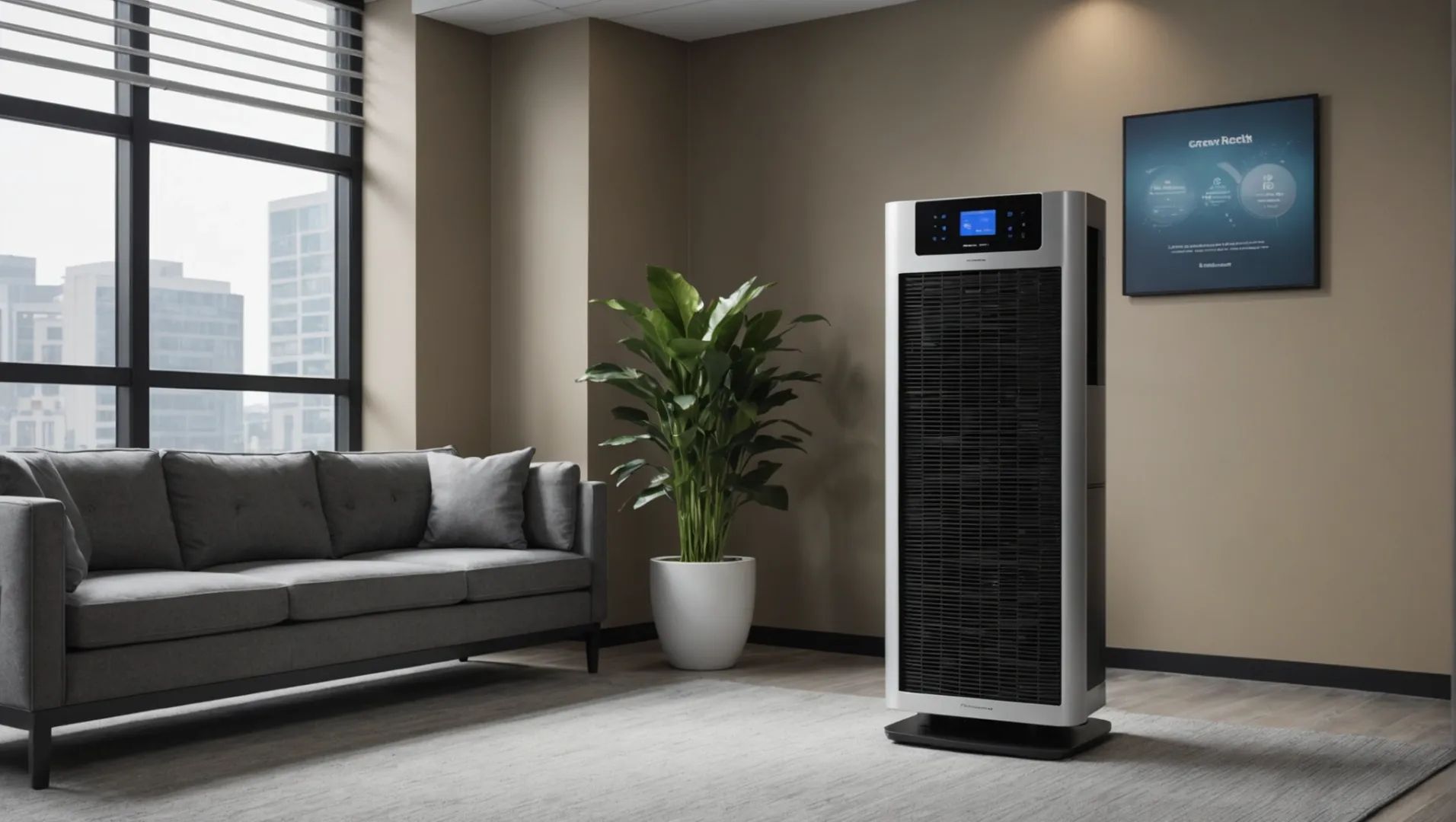 Custom air purifier with advanced features like multi-stage filtration and UVC light