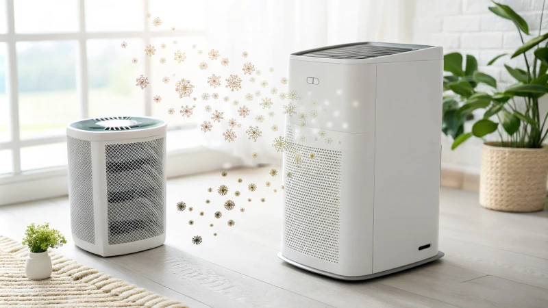 Comparison of Bipolar Ionization and HEPA air purifiers