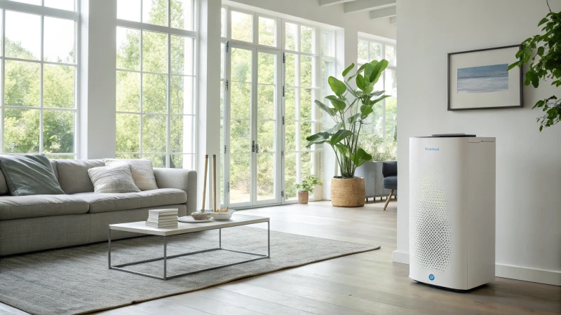 BlueAir air purifier in a modern living room