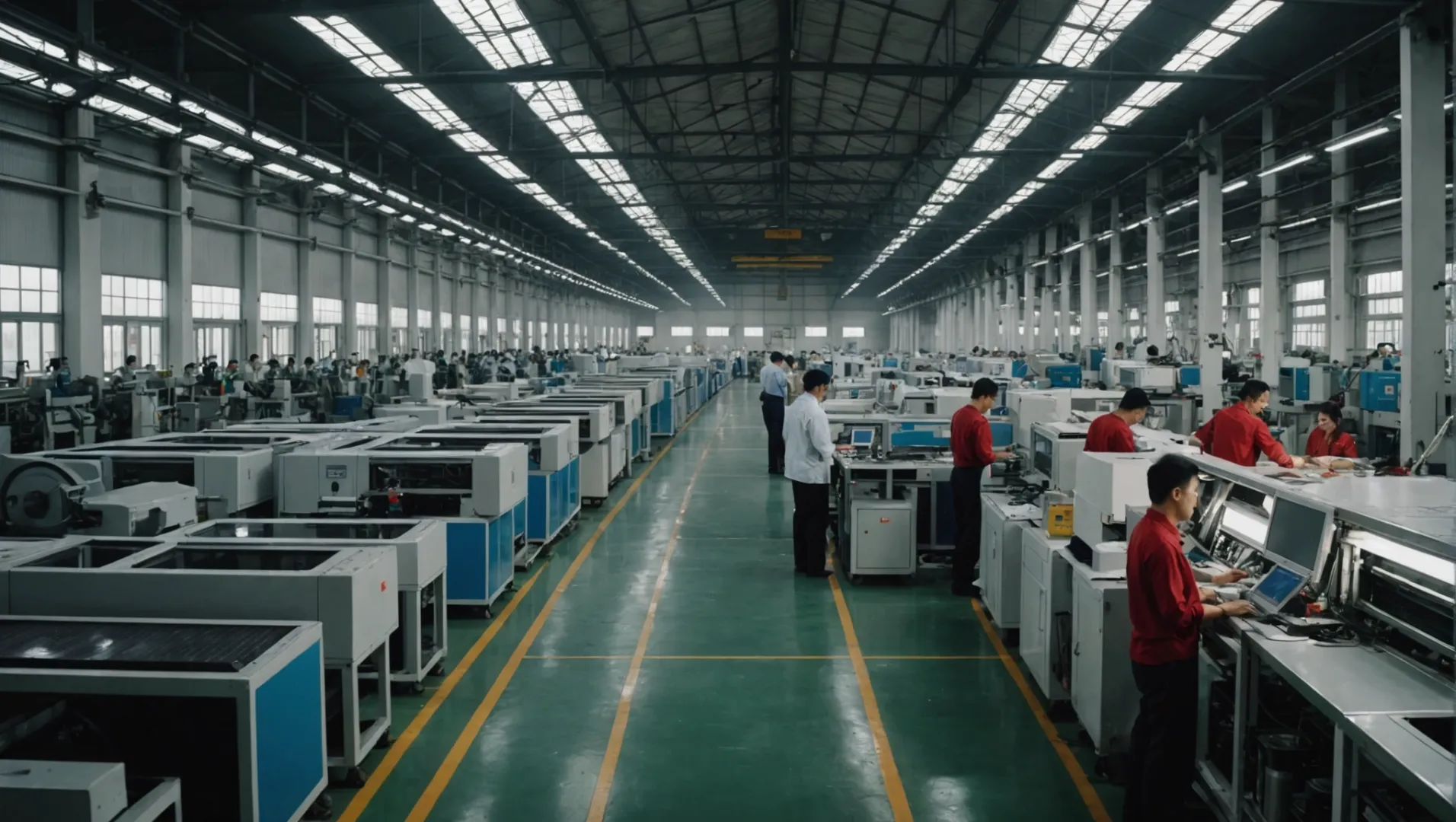 Air purifier factory workers in China and Vietnam