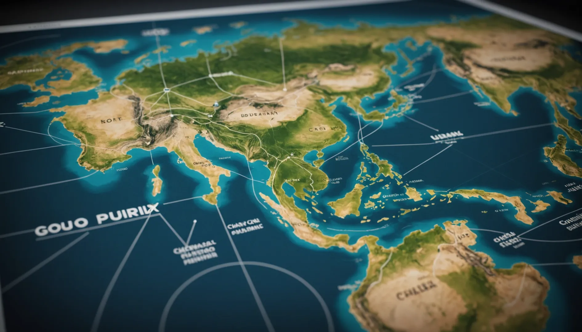 Detailed world map of air purifier supply chain routes