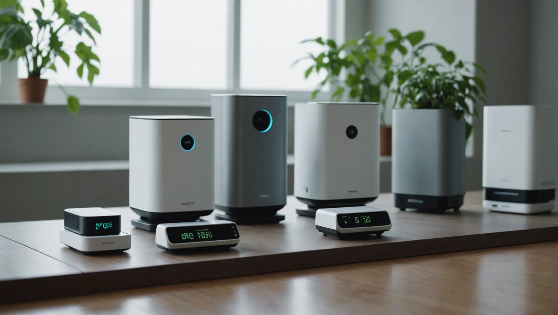 Close-up view of various sensors used in air purifiers