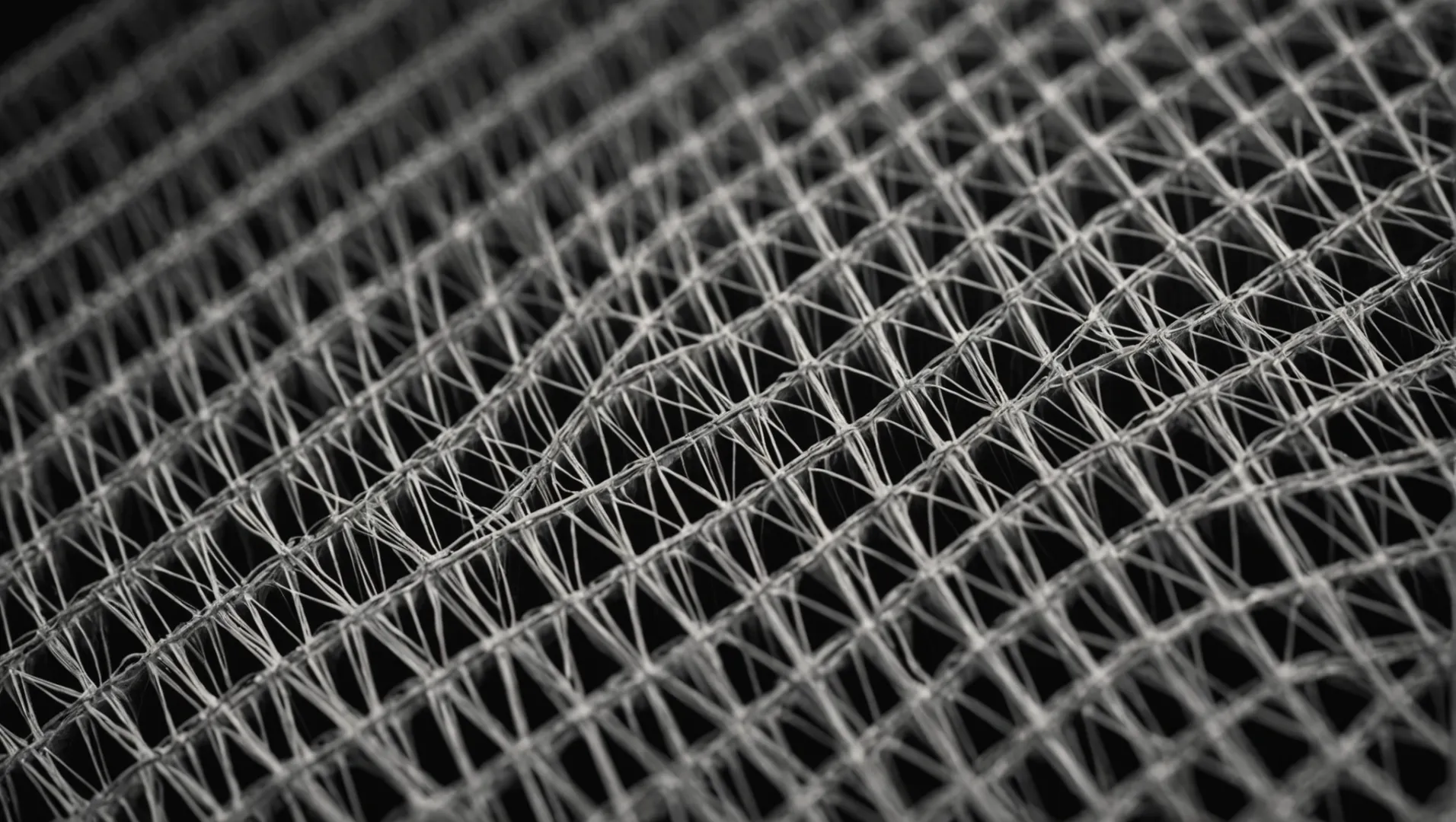 Close-up view of a True HEPA filter illustrating its dense fiber structure.