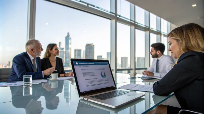 A diverse group of business professionals in a meeting