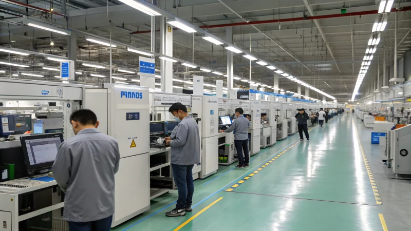 Workers inspecting electronics in a Philips manufacturing facility