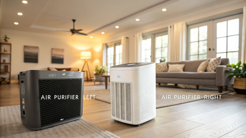 Comparison of residential and commercial air purifiers in different settings