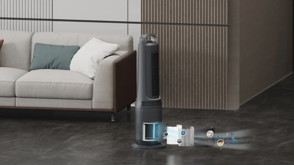 Purificador de ar, ventoinha e aquecedor 3 em 1 ha h255f