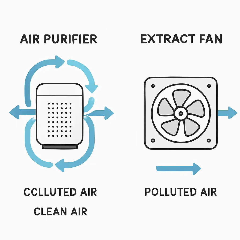 air purifier vs extract fan