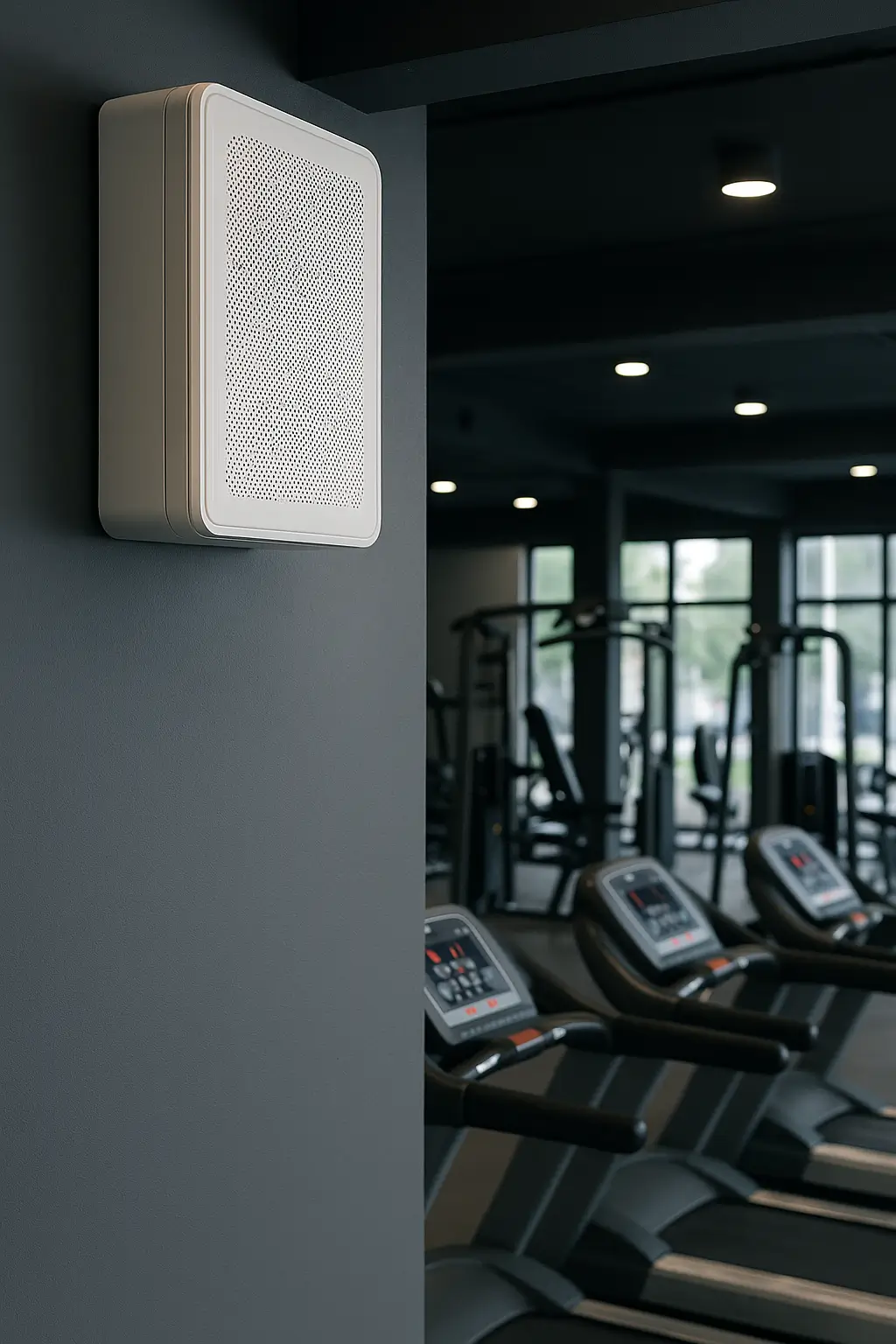 gym wall mounted air purifier