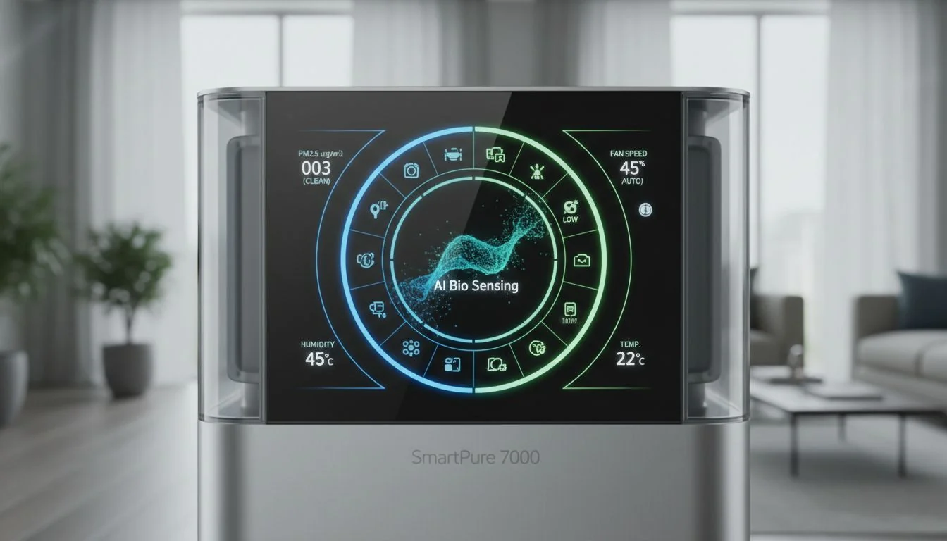 AI Bio Sensing smart sensor interface on air purifier