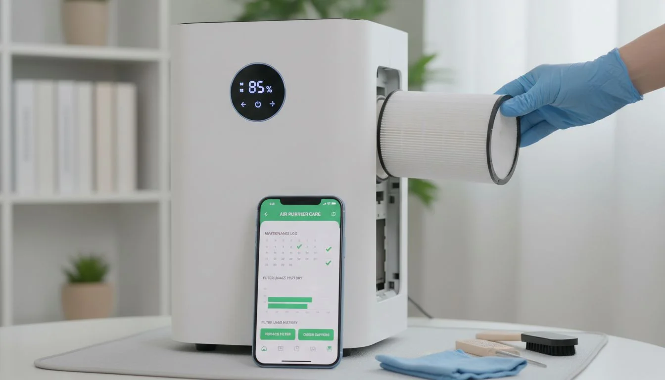 Air purifier maintenance and tracking