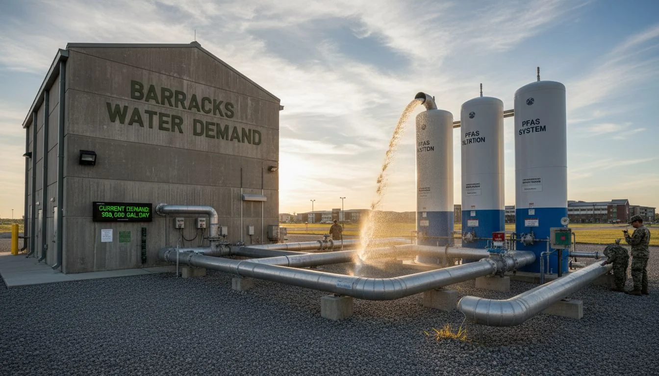 Barracks water demand and PFAS filtration