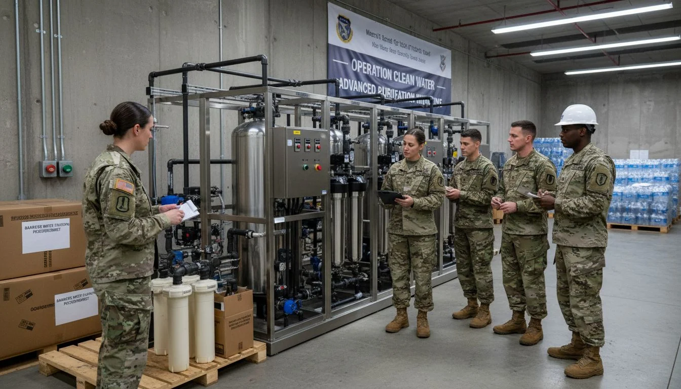 military barracks water filtration procurement