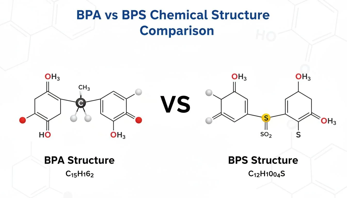 chemical structure comparison of BPA and BPS