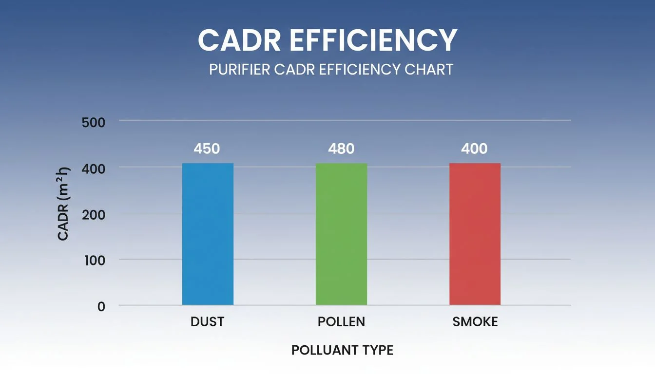 purifier CADR efficiency chart