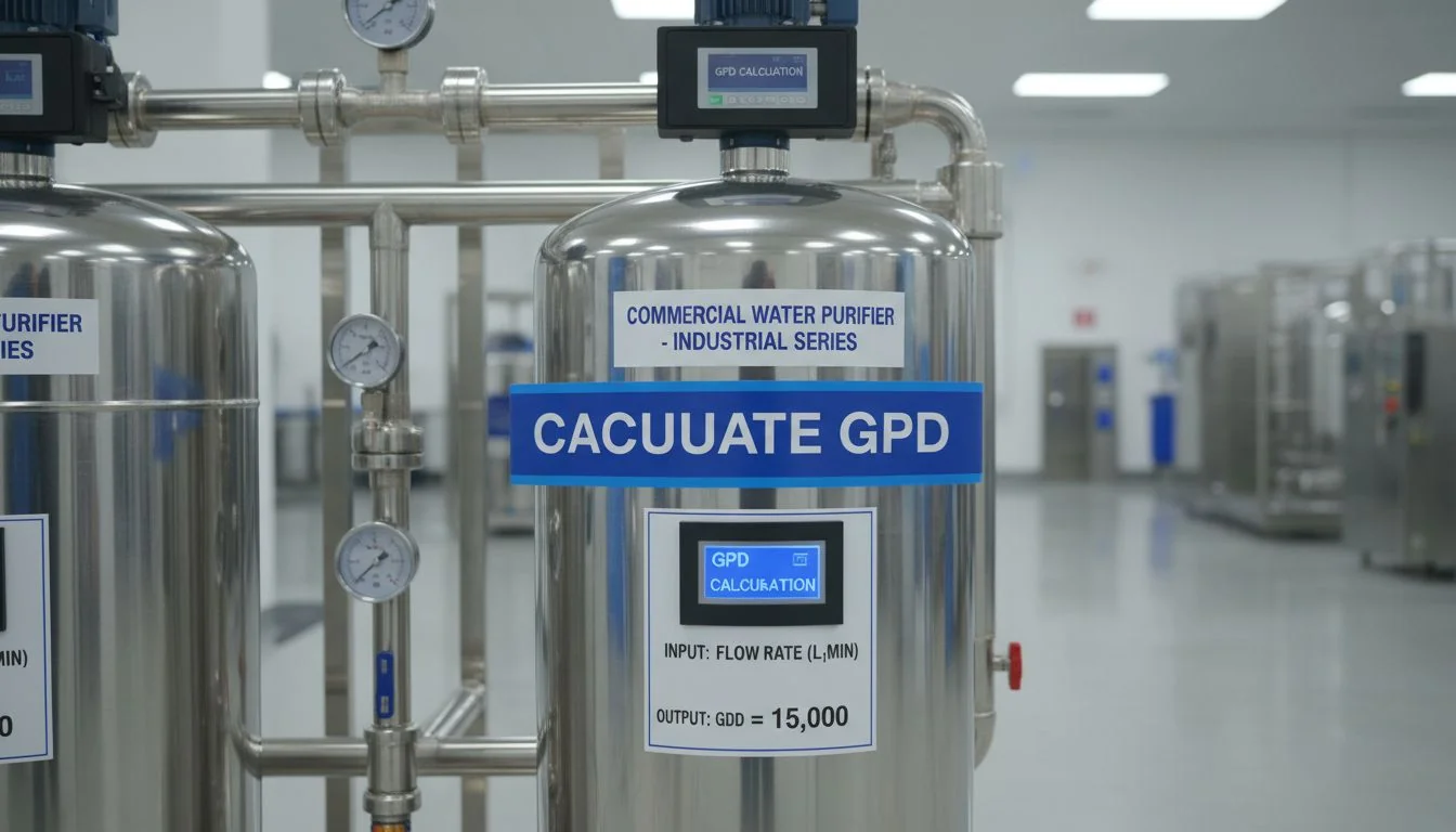 calculate GPD commercial water purifier