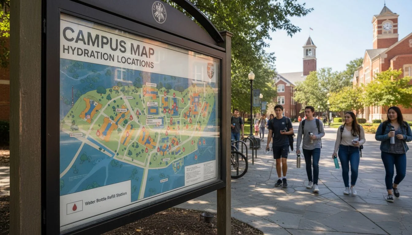 campus map hydration locations
