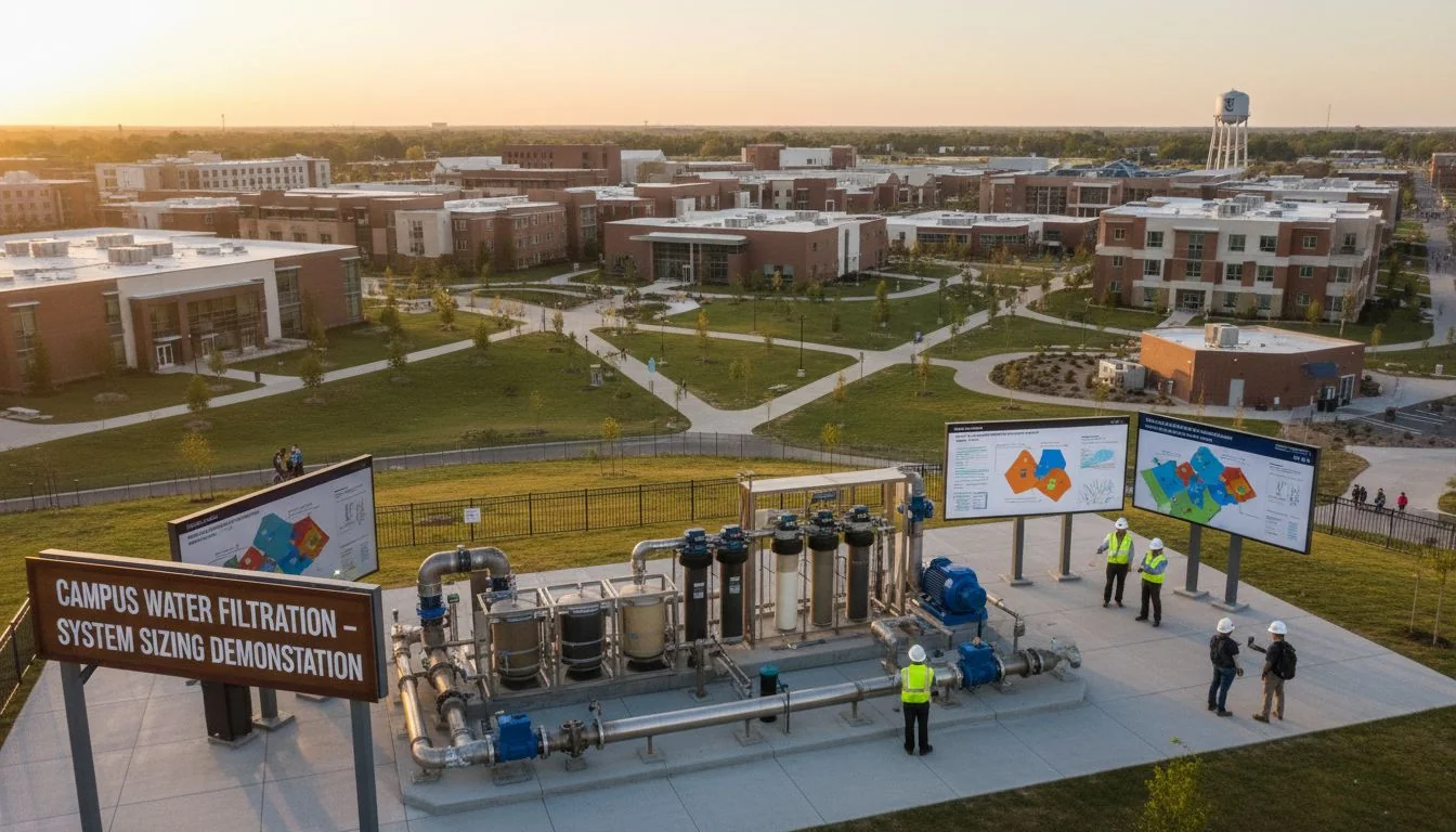 water filtration system sizing for campus