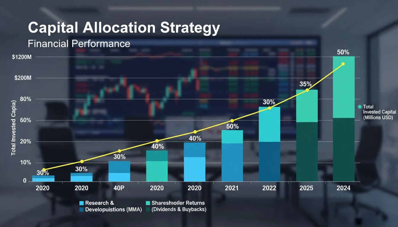 financial chart showing capital allocation shift