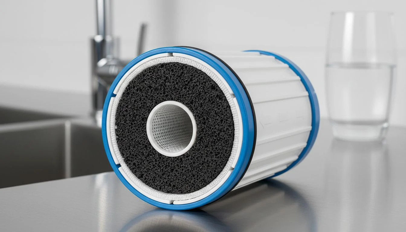 Carbon block filter mechanism