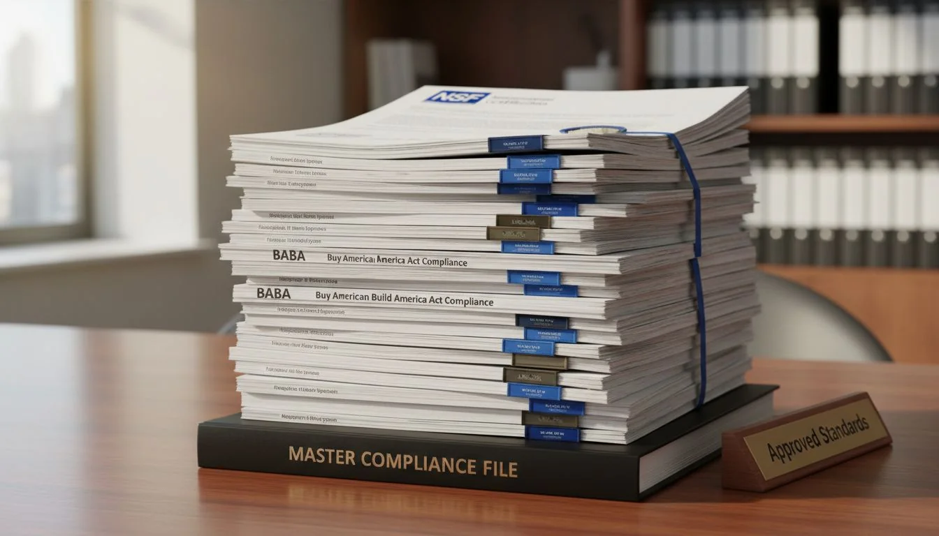 NSF certification and BABA compliance documents