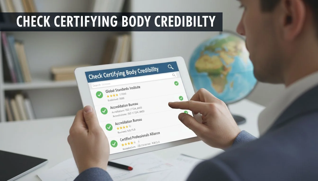 Checking certifying body credibility