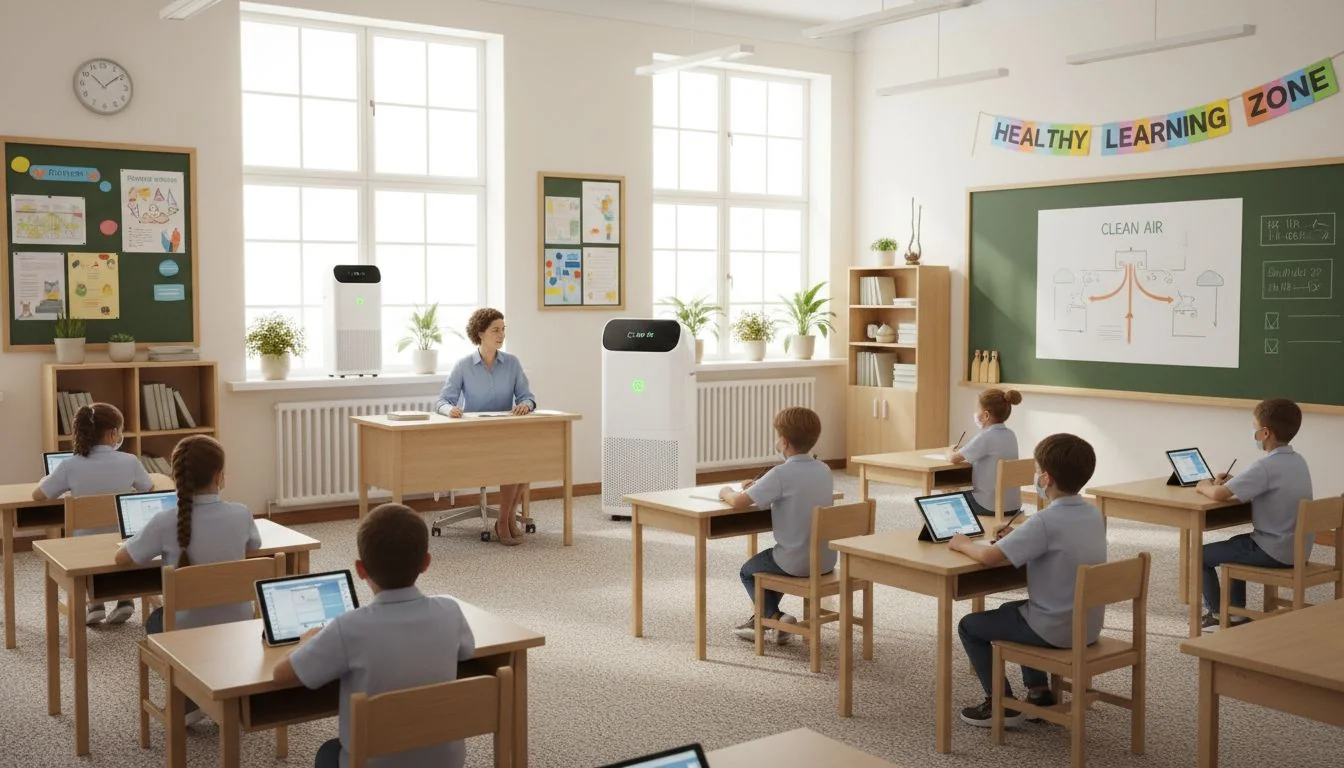 Classroom Air Purification classroom with air purifier