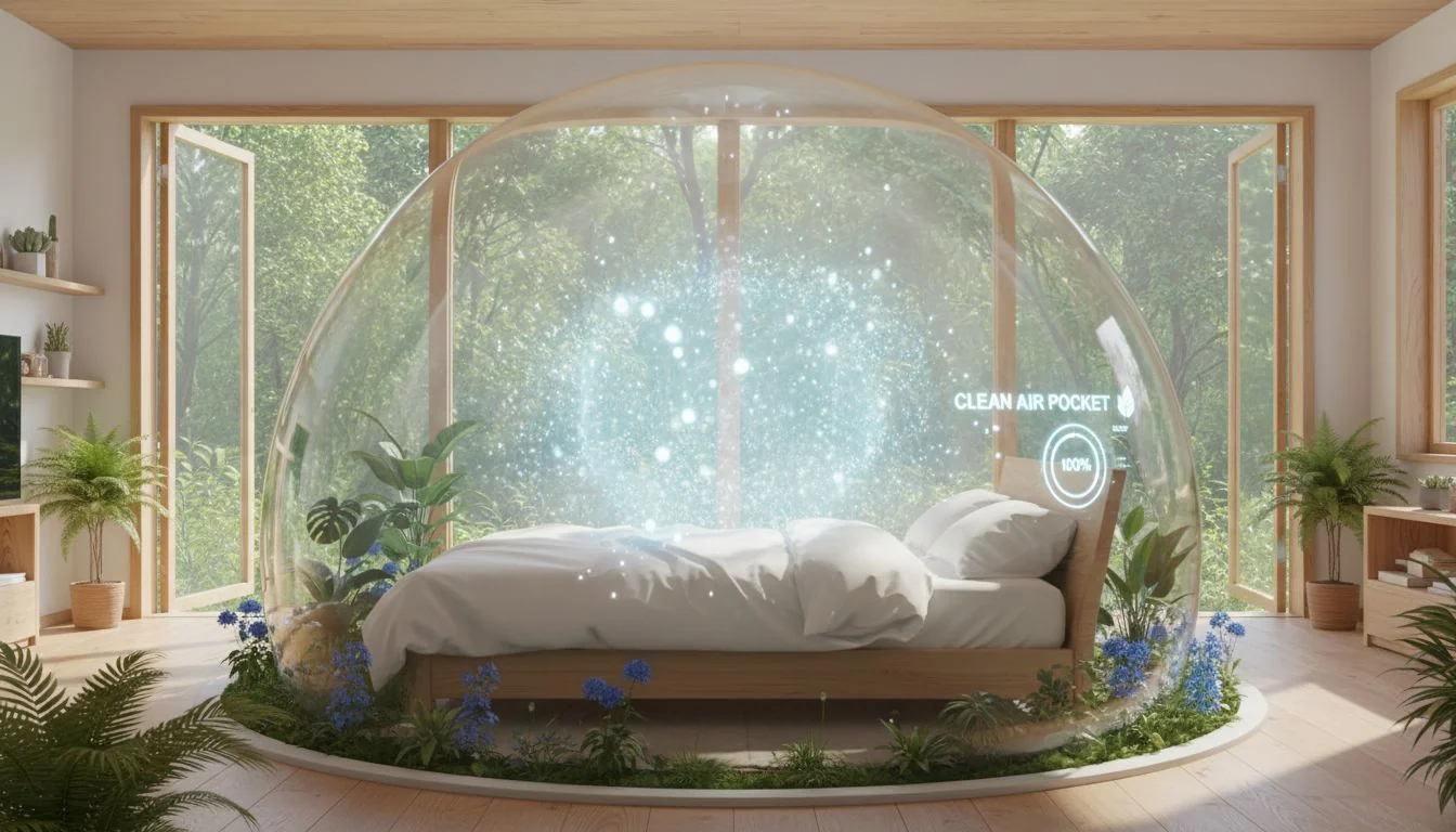 clean air pocket in bedroom