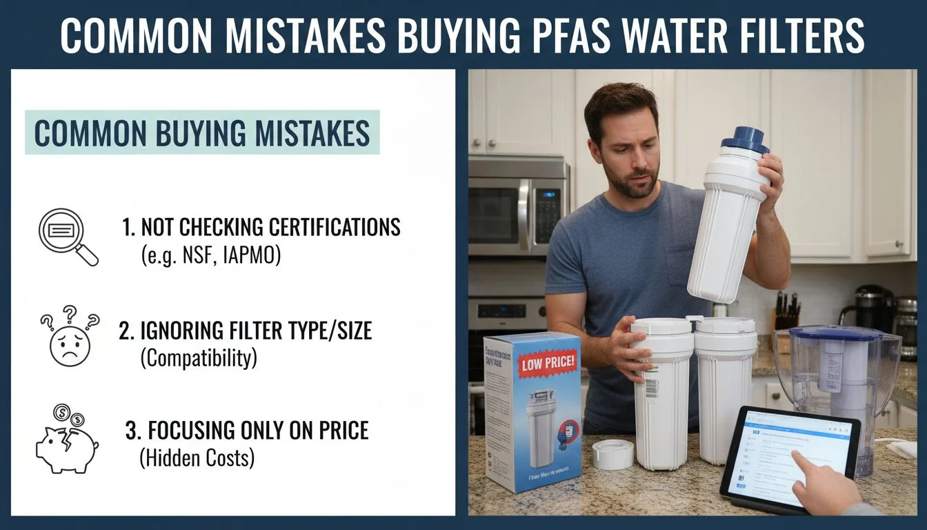 Common Buying Mistakes common mistakes buying PFAS water filters
