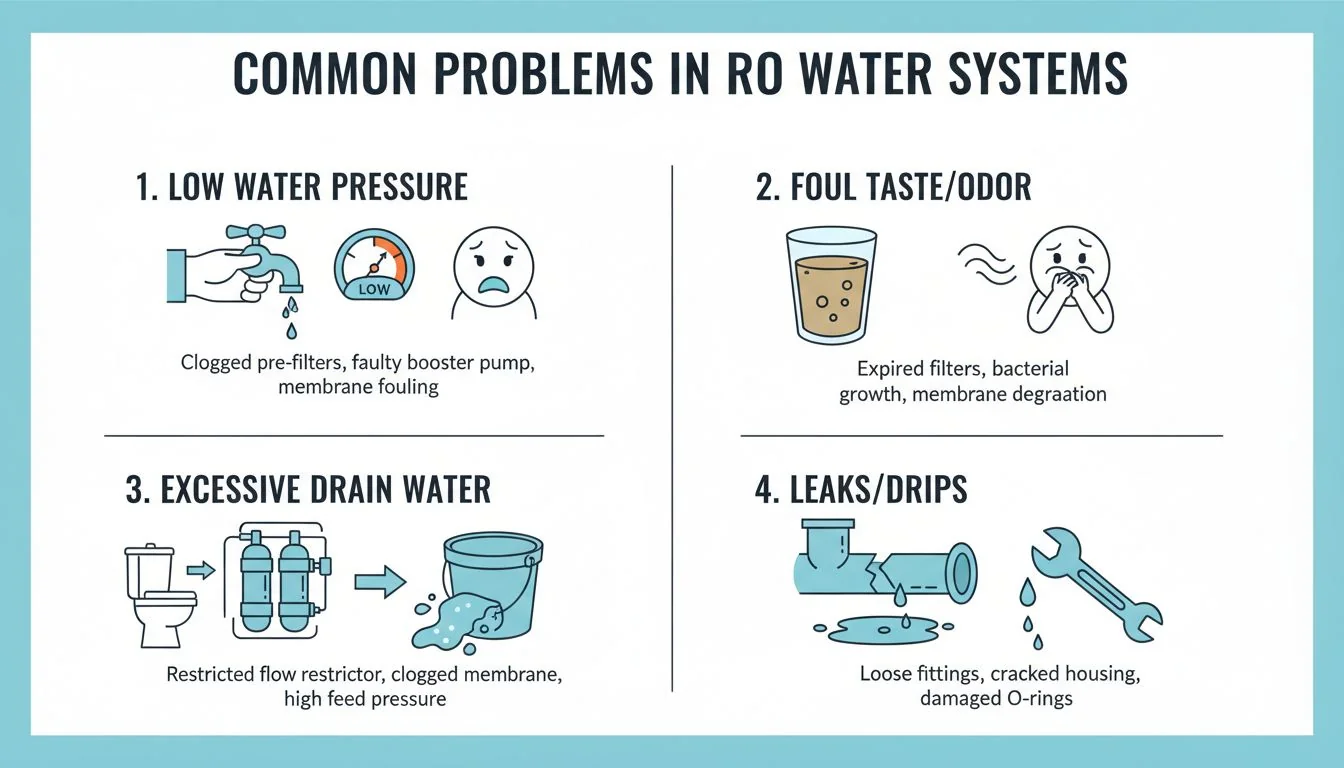 common problems in RO water systems