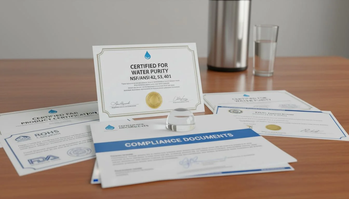 Compliance Documents Water filter certification and compliance documents