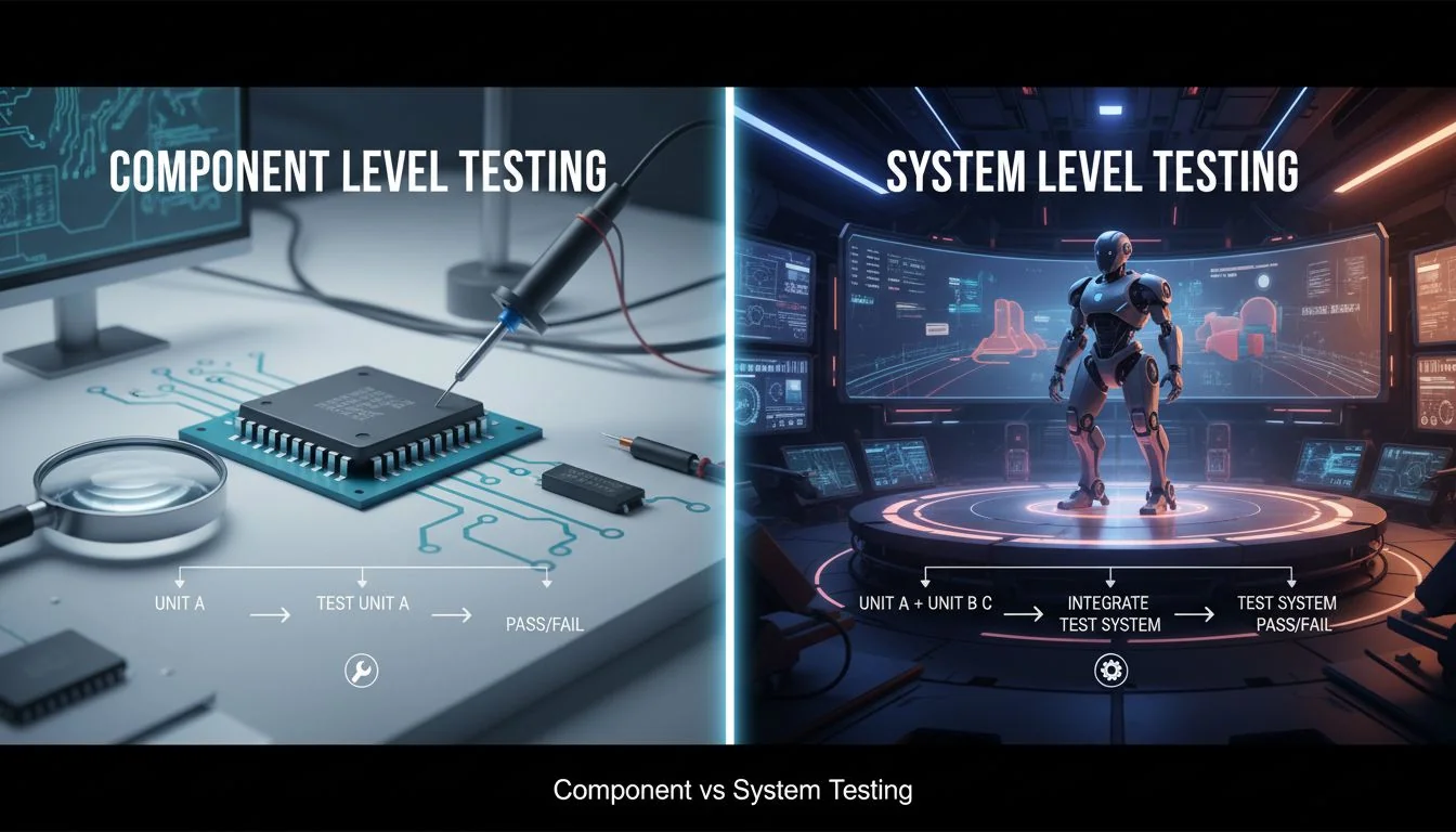 component vs system level testing