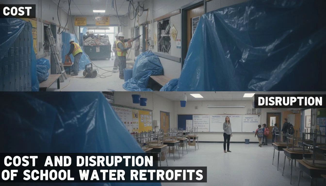 Cost and disruption of school water retrofits