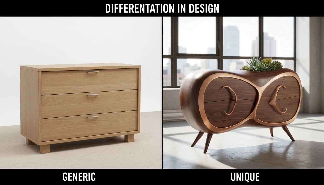 comparison of a generic floor unit versus a unique design