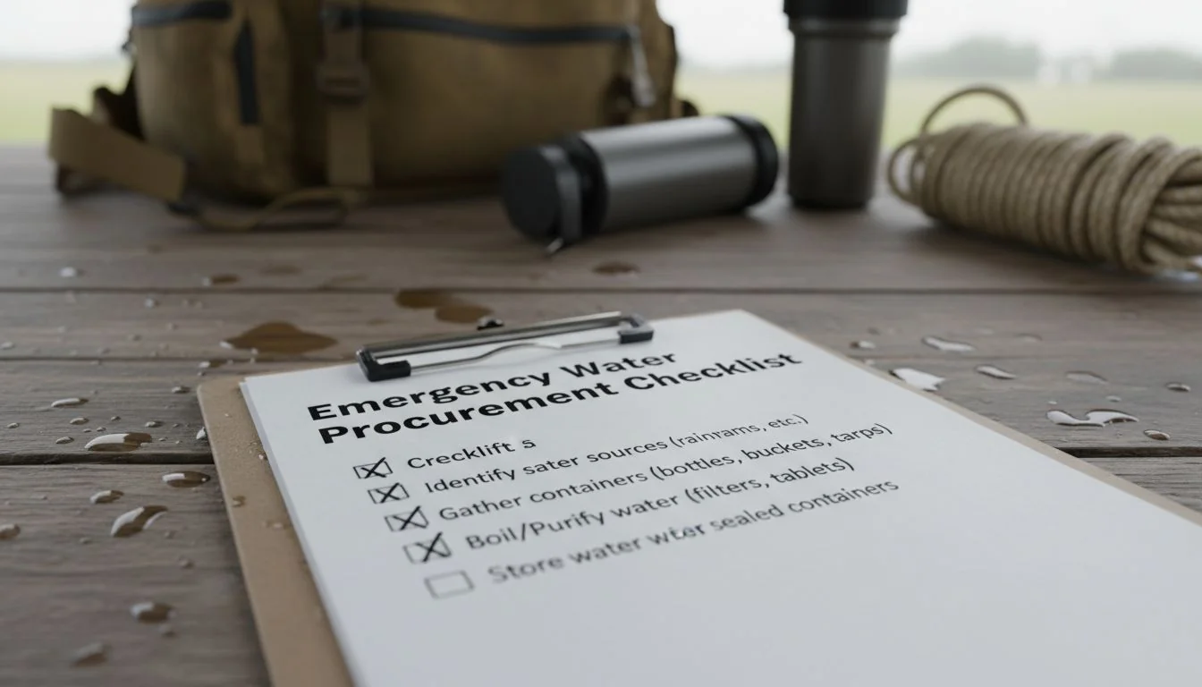 Emergency Water Procurement Checklist emergency water procurement checklist