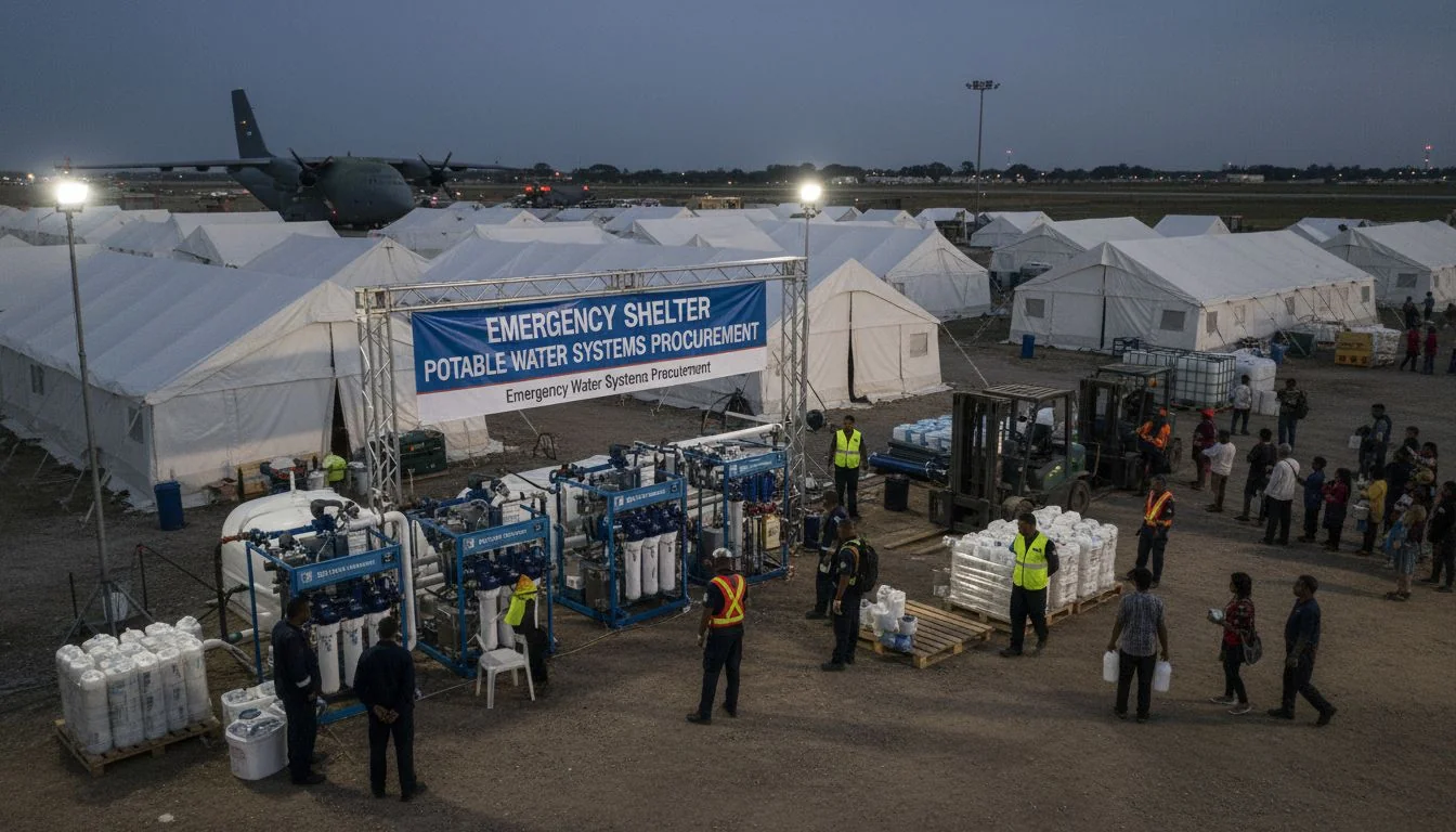 Emergency Water Systems Procurement emergency shelter potable water systems procurement