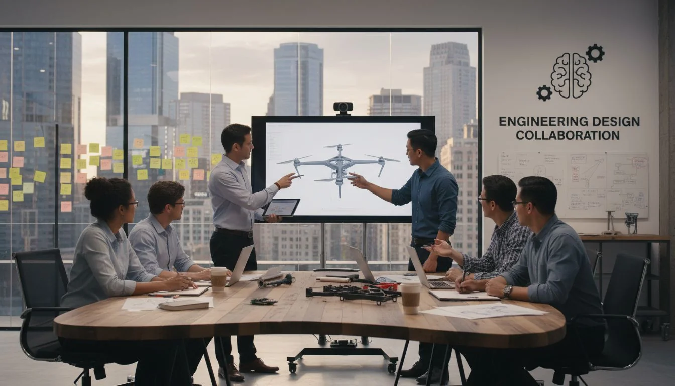 engineers and designers collaborating