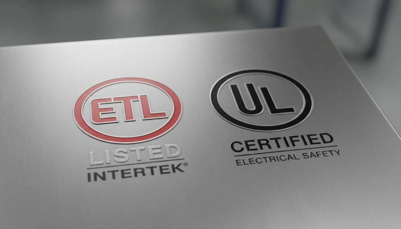 ETL and UL Electrical Safety Logos ETL and UL certification logos side-by-side
