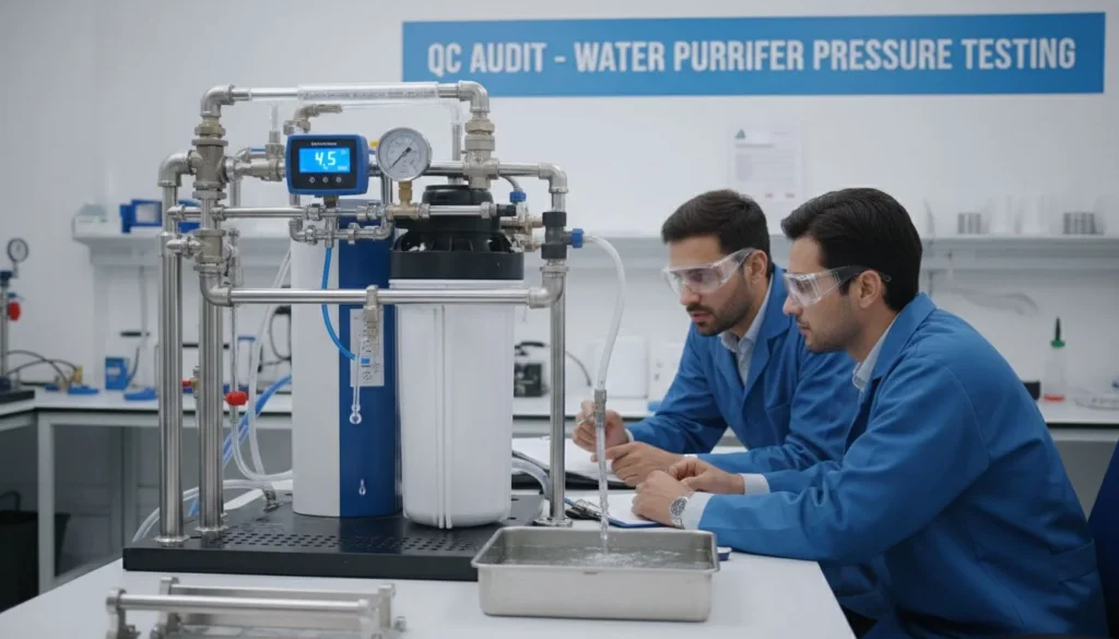 Featured image for Pressure Testing, Burst Testing, and Leakage Standards for Water Purifiers: The B2B Buyer's QC Audit Guide