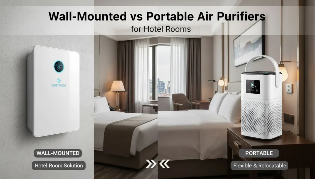 Featured image for Wall-Mounted vs Portable Air Purifiers for Hotel Rooms: Which Is Better?