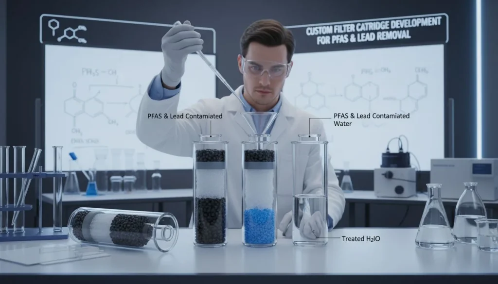 Featured image for Custom Filter Cartridge Development for PFAS, Lead and Taste Improvement