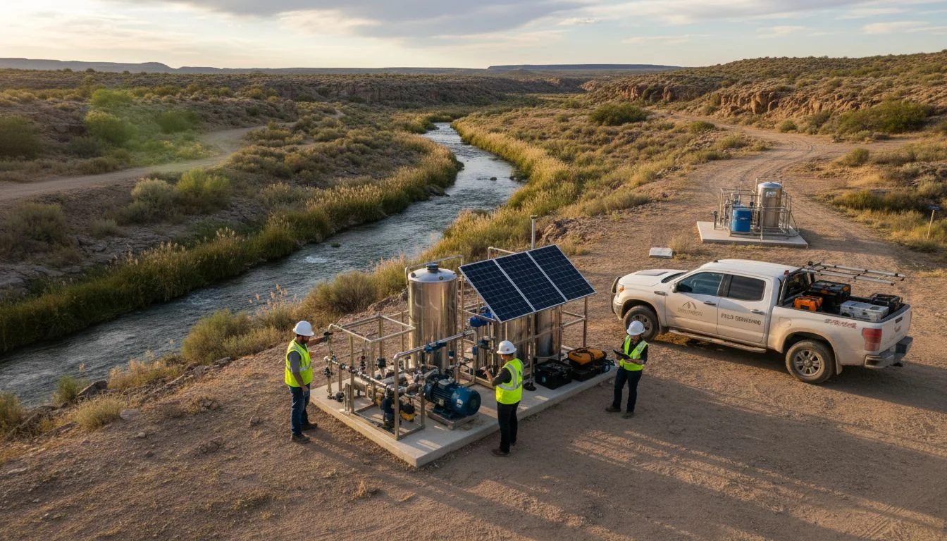 Field Servicing servicing water systems in field