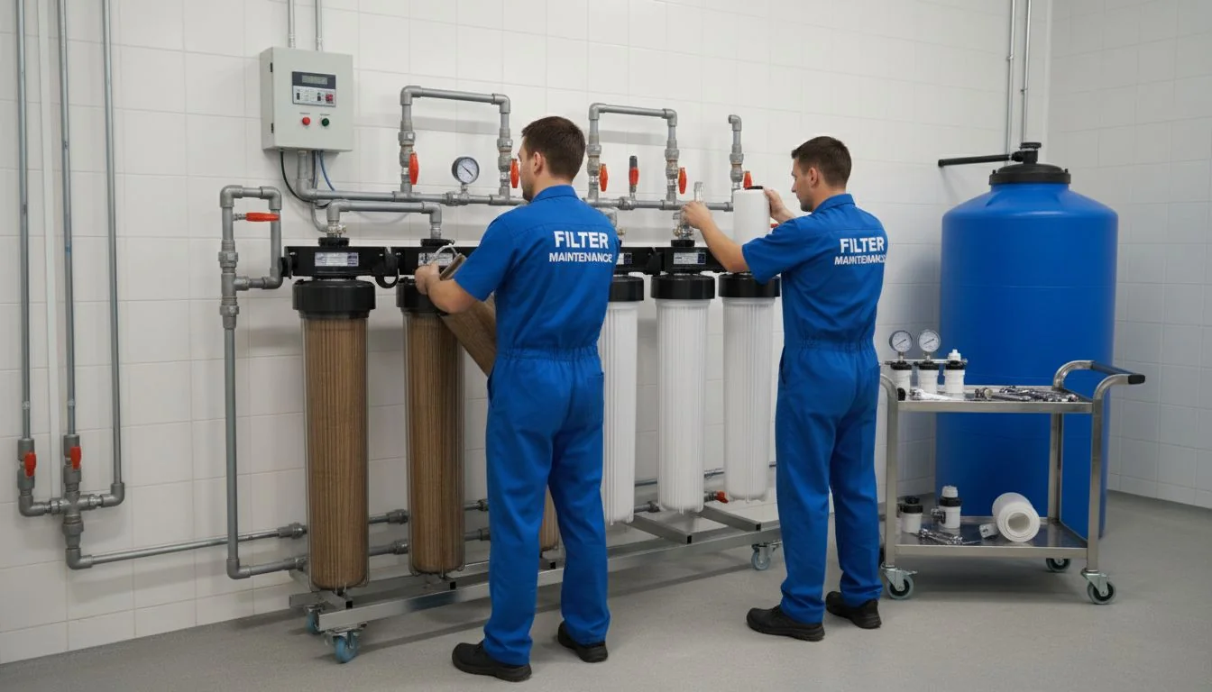 Maintenance of school water filtration systems