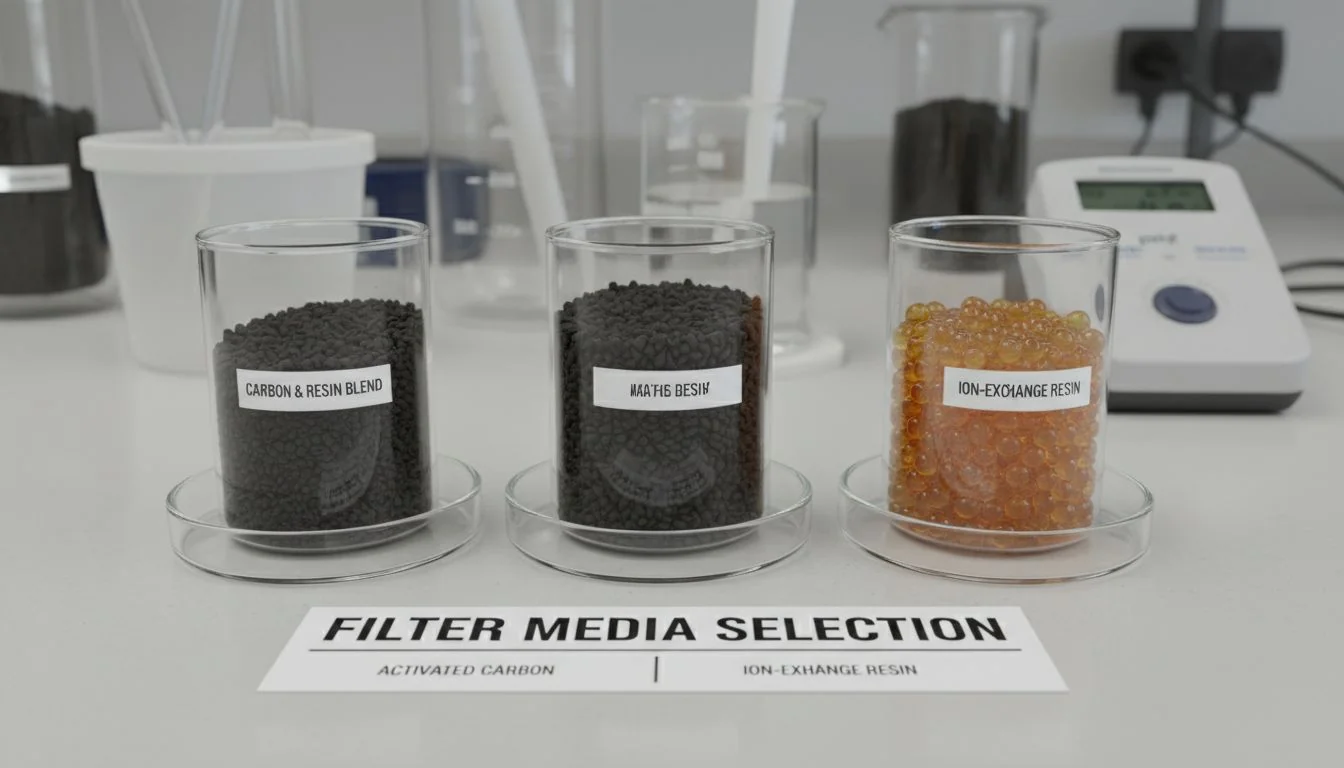 filter media selection carbon resin