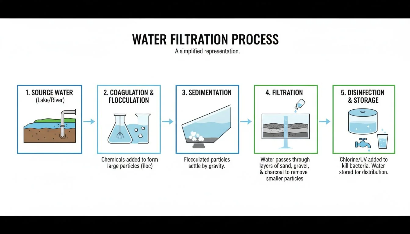 Filtration Diagram diagram of water filtration process