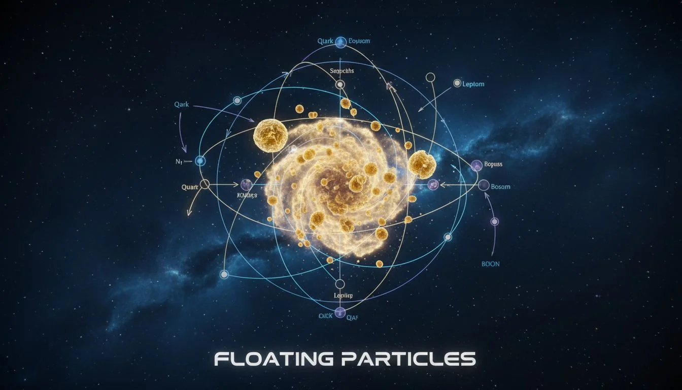 particle physics diagram showing floating pollen