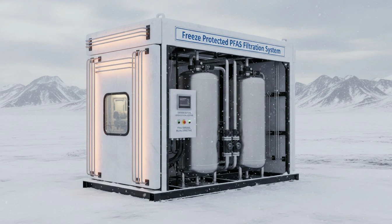 Freeze Protected PFAS Filtration System freeze protected PFAS filtration system