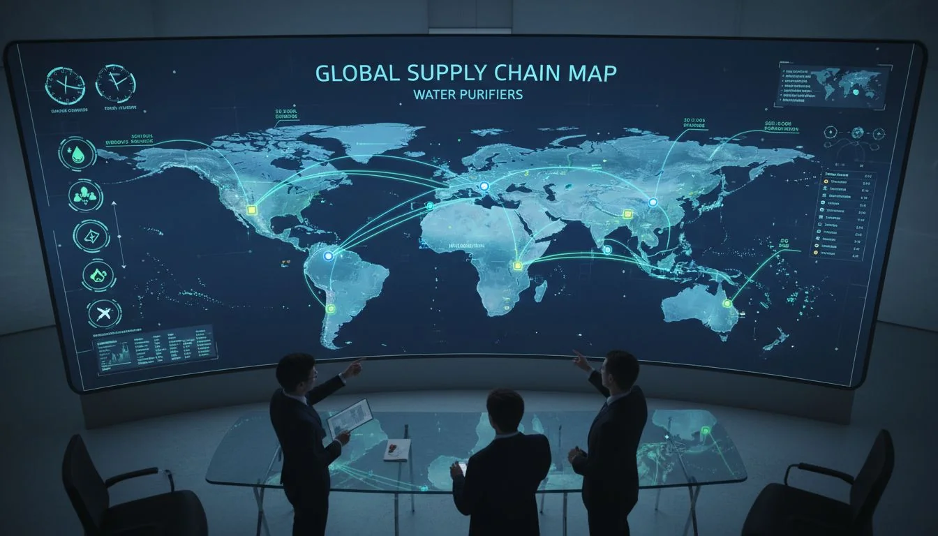 global supply chain map for water purifiers
